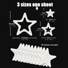 10 Clear Star Non Slip Bathtub Stickers Anti Slip Safety for Bathroom