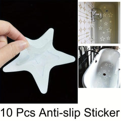 10 Clear Star Non Slip Bathtub Stickers Anti Slip Safety for Bathroom