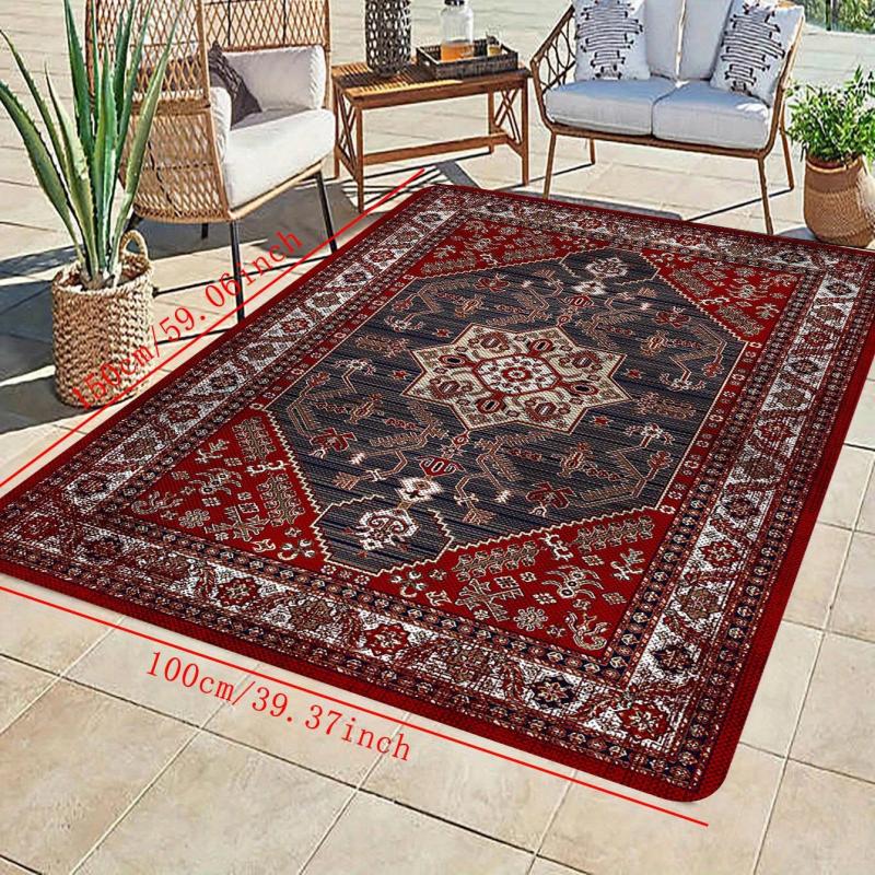 Vintage Boho Area Rugs Non-slip Stain Resistant Fluffy Rug