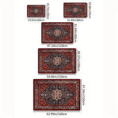 Vintage Boho Area Rugs Non-slip Stain Resistant Fluffy Rug