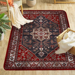 Vintage Boho Area Rugs Non-slip Stain Resistant Fluffy Rug