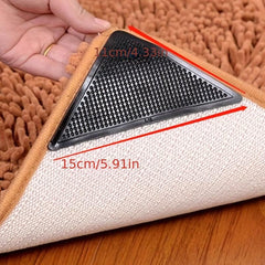 8pcs Non-slip Carpet Stickers Double Sided Anti Curling Non Slip Rug Pad