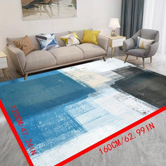 Modern Minimalist Area Rugs Soft Crystal Velvet Carpet TPR Anti slip Bottom