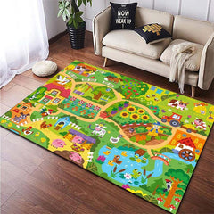 Cartoon Farm Kitchen Rug Animal Carpet Living Room Bedroom Decoration