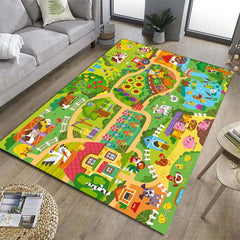 Cartoon Farm Kitchen Rug Animal Carpet Living Room Bedroom Decoration