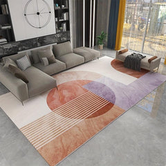 Geometric Moroccan Living Room Carpet Non Slip Soft Padded Area Rug 47x62in