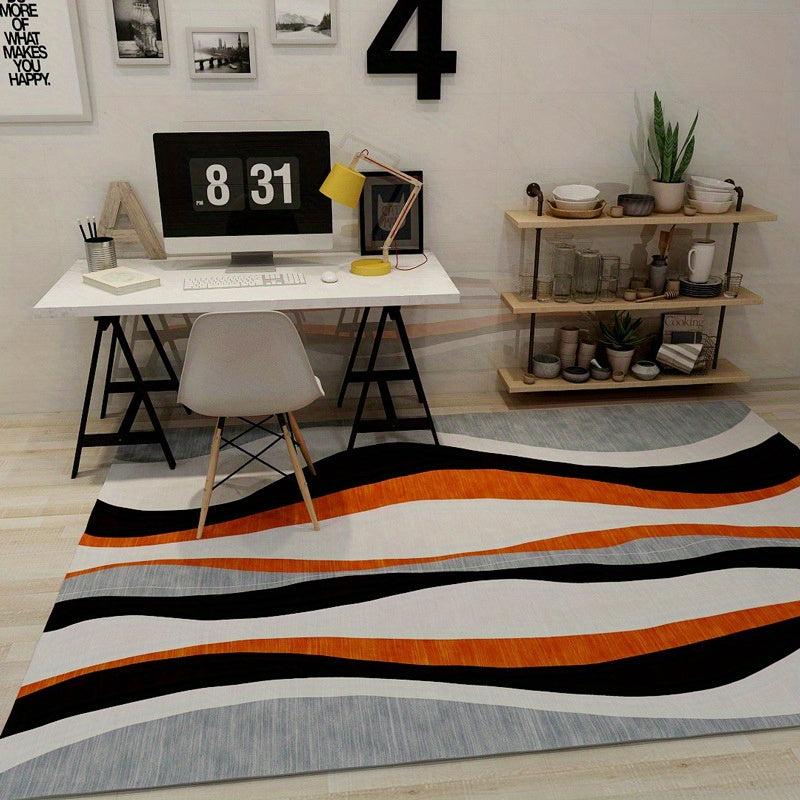 Modern Geometric Area Rug Soft Non-Slip Nordic Carpet, Washable Low Pile Mat