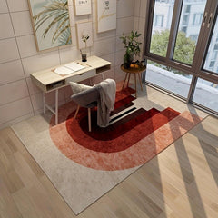 Modern Geometric Area Rug Soft Non-Slip Nordic Carpet, Washable Low Pile Mat