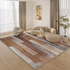 Vintage Wood Print Rug 2X6ft Low Pile Area Rug Bedroom Hallway Easy to Clean
