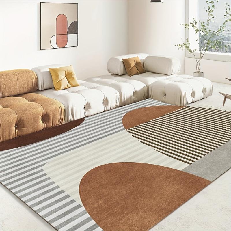 Stain Resistant Geometric Area Rug for Living Room, Dining Room, and Bedroom