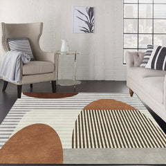 Stain Resistant Geometric Area Rug for Living Room, Dining Room, and Bedroom