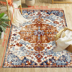 1pc Persian Indoor Mat Pattern Area Rug Non Slip Floor Carpet Home Decor