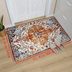 1pc Persian Indoor Mat Pattern Area Rug Non Slip Floor Carpet Home Decor