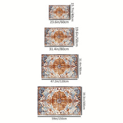 1pc Persian Indoor Mat Pattern Area Rug Non Slip Floor Carpet Home Decor