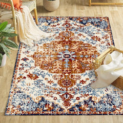 1pc Persian Indoor Mat Pattern Area Rug Non Slip Floor Carpet Home Decor