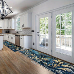 Modern Abstract Runner Rug Soft Kitchen Mat Non Slip Washable