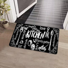 Flannel Absorbent Kitchen Floor Mat Non-slip Carpet 15.7x23.5in
