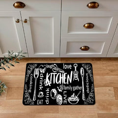 Flannel Absorbent Kitchen Floor Mat Non-slip Carpet 15.7x23.5in