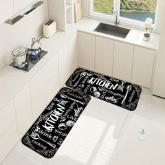 Flannel Absorbent Kitchen Floor Mat Non-slip Carpet 15.7x23.5in