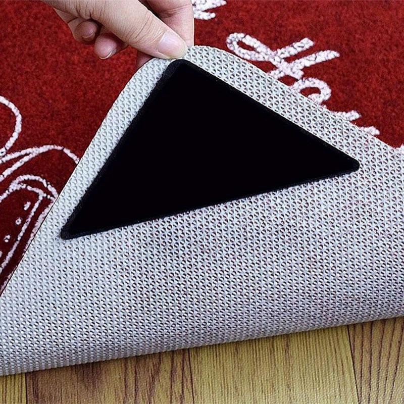 12pcs Triangle Rug Grippers Non Slip Carpet Double Sided Stickers