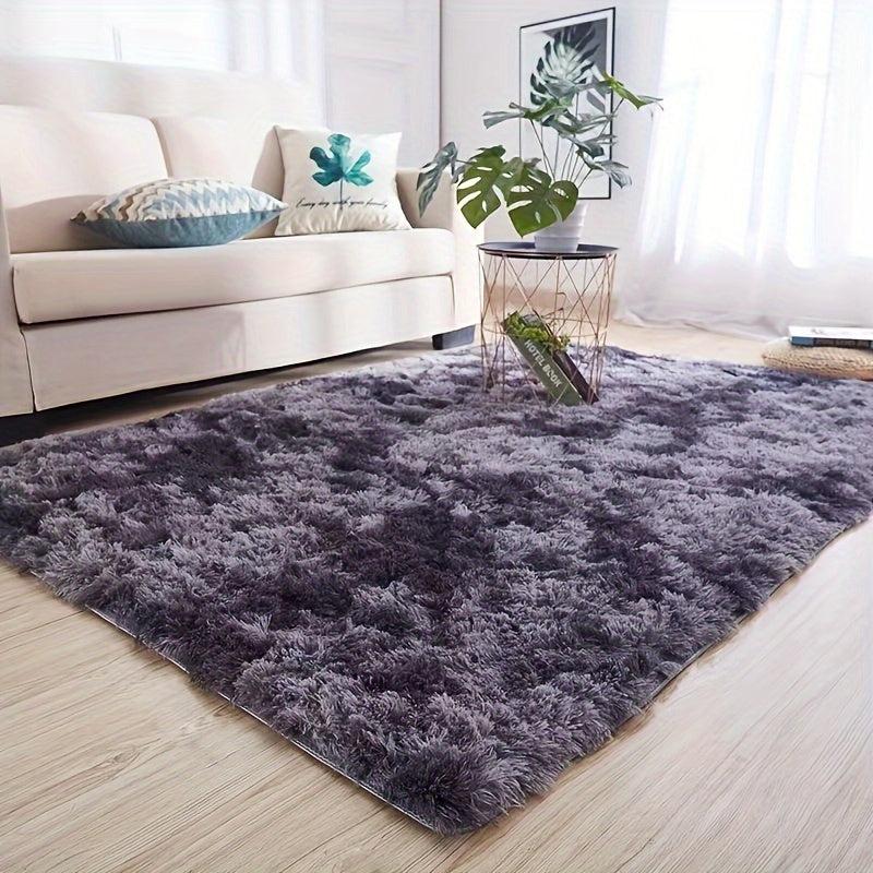 Ultra Soft Plush Rug 4'X5 3' Tie Dyed Area Rug Non Slip