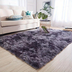 Ultra Soft Plush Rug 4'X5 3' Tie Dyed Area Rug Non Slip