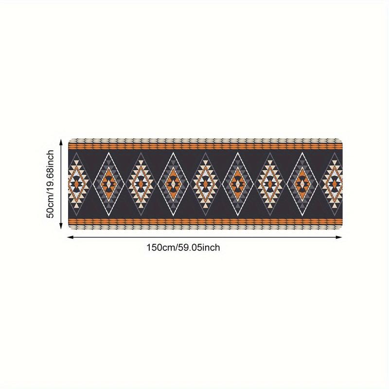 Geometric Print Kitchen Rug Non Slip Stylish Indoor Mat for Home Decor