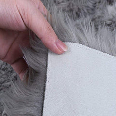 Grey Soft Faux Fur Plush Shaggy Rug For Home Decor