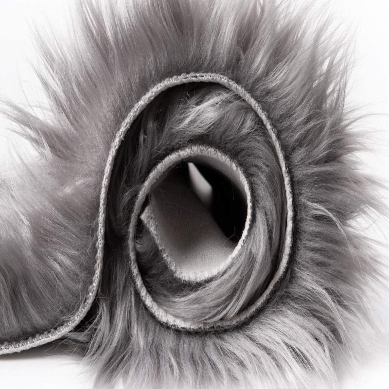 Grey Soft Faux Fur Plush Shaggy Rug For Home Decor