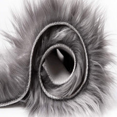 Grey Soft Faux Fur Plush Shaggy Rug For Home Decor