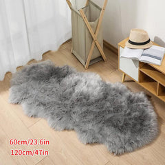 Grey Soft Faux Fur Plush Shaggy Rug For Home Decor