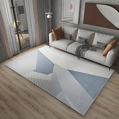 Geometric Non Slip Living Room Carpet 47x62in