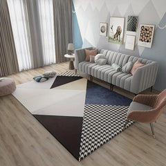 Geometric Non Slip Living Room Carpet 47x62in
