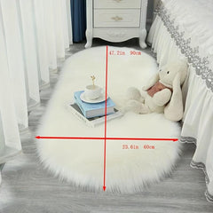 Long Plush Carpet Faux Fur Rug Soft Furry Shag Rug For Bedroom Living Room