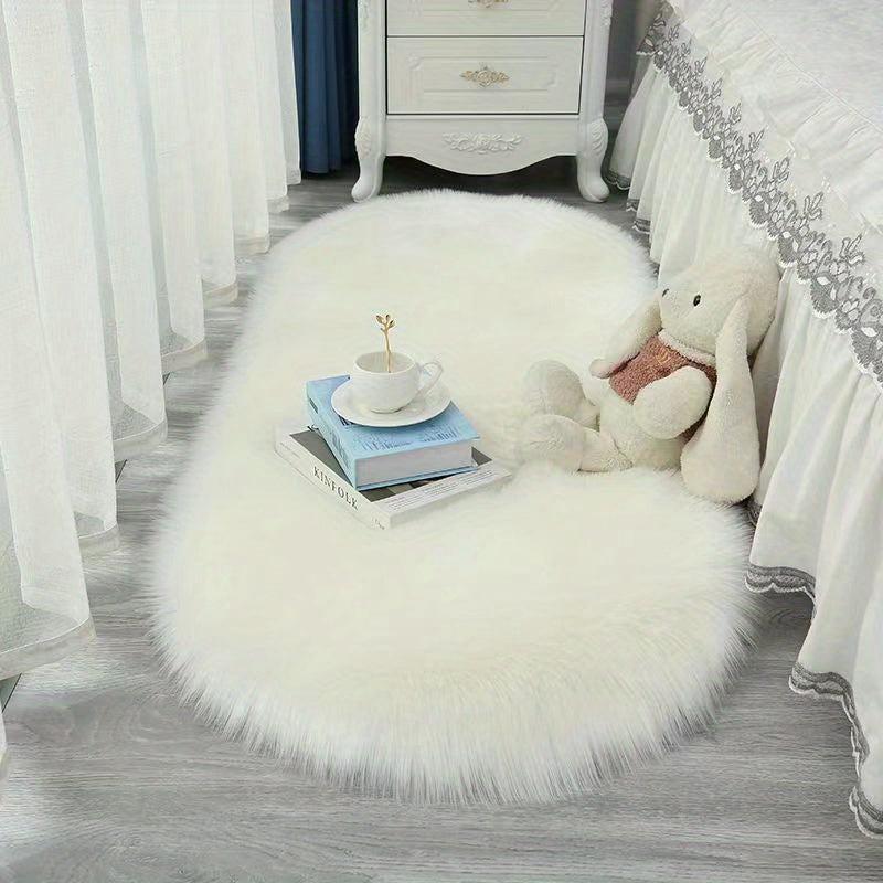 Long Plush Carpet Faux Fur Rug Soft Furry Shag Rug For Bedroom Living Room