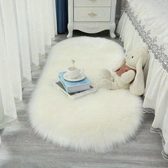 Long Plush Carpet Faux Fur Rug Soft Furry Shag Rug For Bedroom Living Room