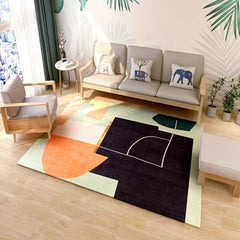 Nordic Modern Abstract Art Area Rug Soft Non Slip Fleece Washable 47 x 62