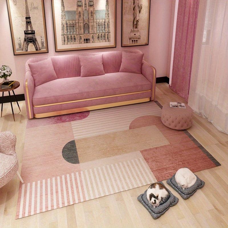 Nordic Modern Abstract Art Area Rug Soft Non Slip Fleece Washable 47 x 62