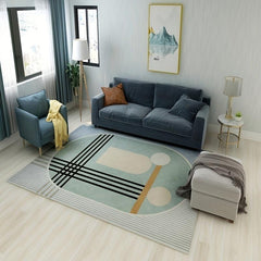 Nordic Modern Abstract Art Area Rug Soft Non Slip Fleece Washable 47 x 62