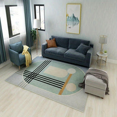 Nordic Modern Abstract Art Area Rug Soft Non Slip Fleece Washable 47 x 62