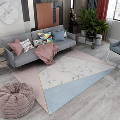 Modern Abstract Area Rugs Soft Crystal Velvet Carpet With TPR Anti-slip Bottom