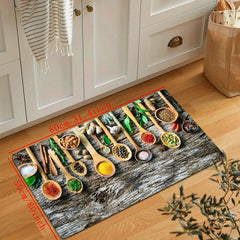 Soft Thickened Kitchen Floor Mat Spoon Non-slip Waterproof Doormat