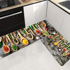 Soft Thickened Kitchen Floor Mat Spoon Non-slip Waterproof Doormat
