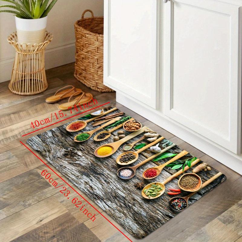 Soft Thickened Kitchen Floor Mat Spoon Non-slip Waterproof Doormat