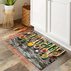 Soft Thickened Kitchen Floor Mat Spoon Non-slip Waterproof Doormat