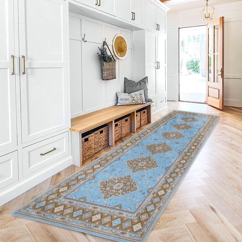 Washable Runner Rug 60x96 Non Slip Rubber Backing Soft Kitchen Hallway Runner