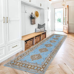 Washable Runner Rug 60x96 Non Slip Rubber Backing Soft Kitchen Hallway Runner