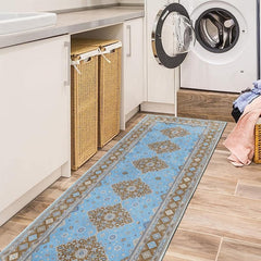 Washable Runner Rug 60x96 Non Slip Rubber Backing Soft Kitchen Hallway Runner