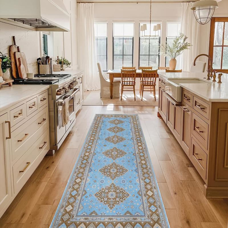 Washable Runner Rug 60x96 Non Slip Rubber Backing Soft Kitchen Hallway Runner