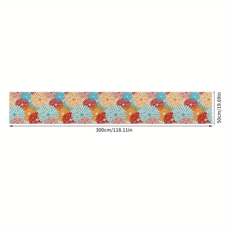 Absorbent Non Slip Floral Carpet 19.69x118.11 Inches